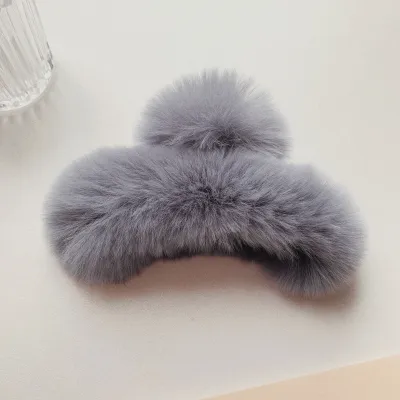 Wholesale Women Cute Plush Solid Color Hair Clip Hair Accessories