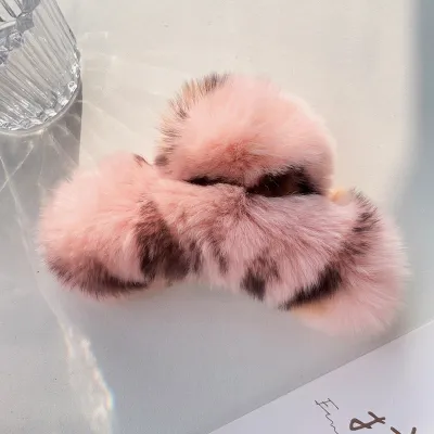Wholesale Women Cute Plush Solid Color Hair Clip Hair Accessories