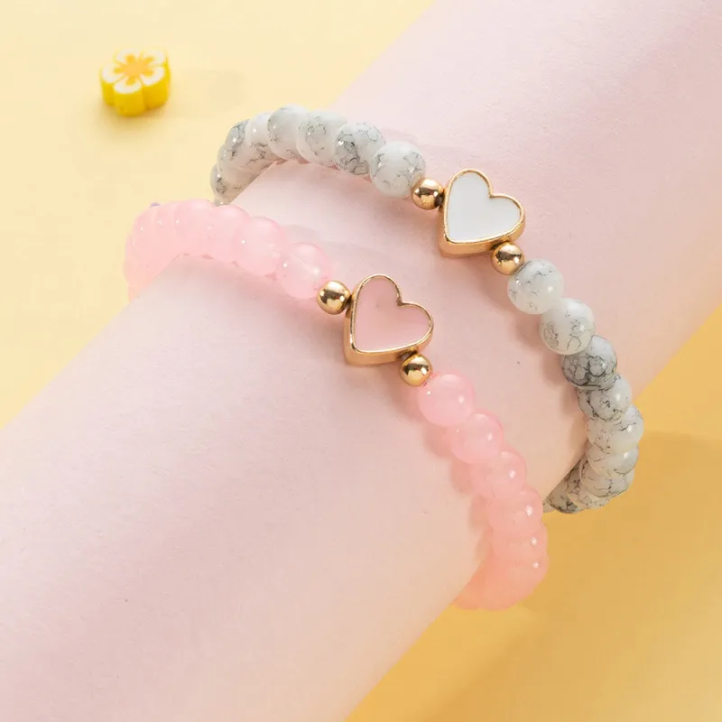 Children Kids Baby Fashion Heart Beaded Bracelet Set - Cute Toy Jewelry