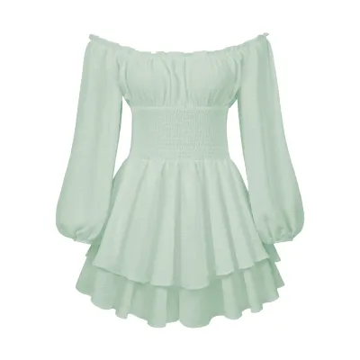 Women's Off Shoulder Ruffle Rompers - Street Hipster Style, Polyester Fabric, High Waist Loose Fit