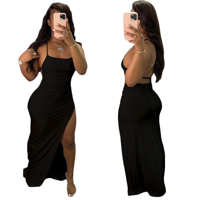 Wholesale Women Summer Fashion Sexy Backless Spaghetti Strap