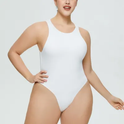 Women's Fashion Basic Solid Color Sleeveless Crewneck Bodysuit