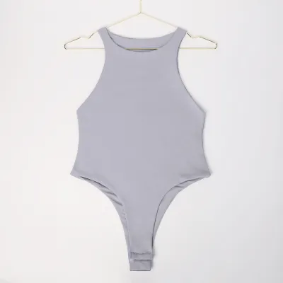 Women's Fashion Basic Solid Color Sleeveless Crewneck Bodysuit