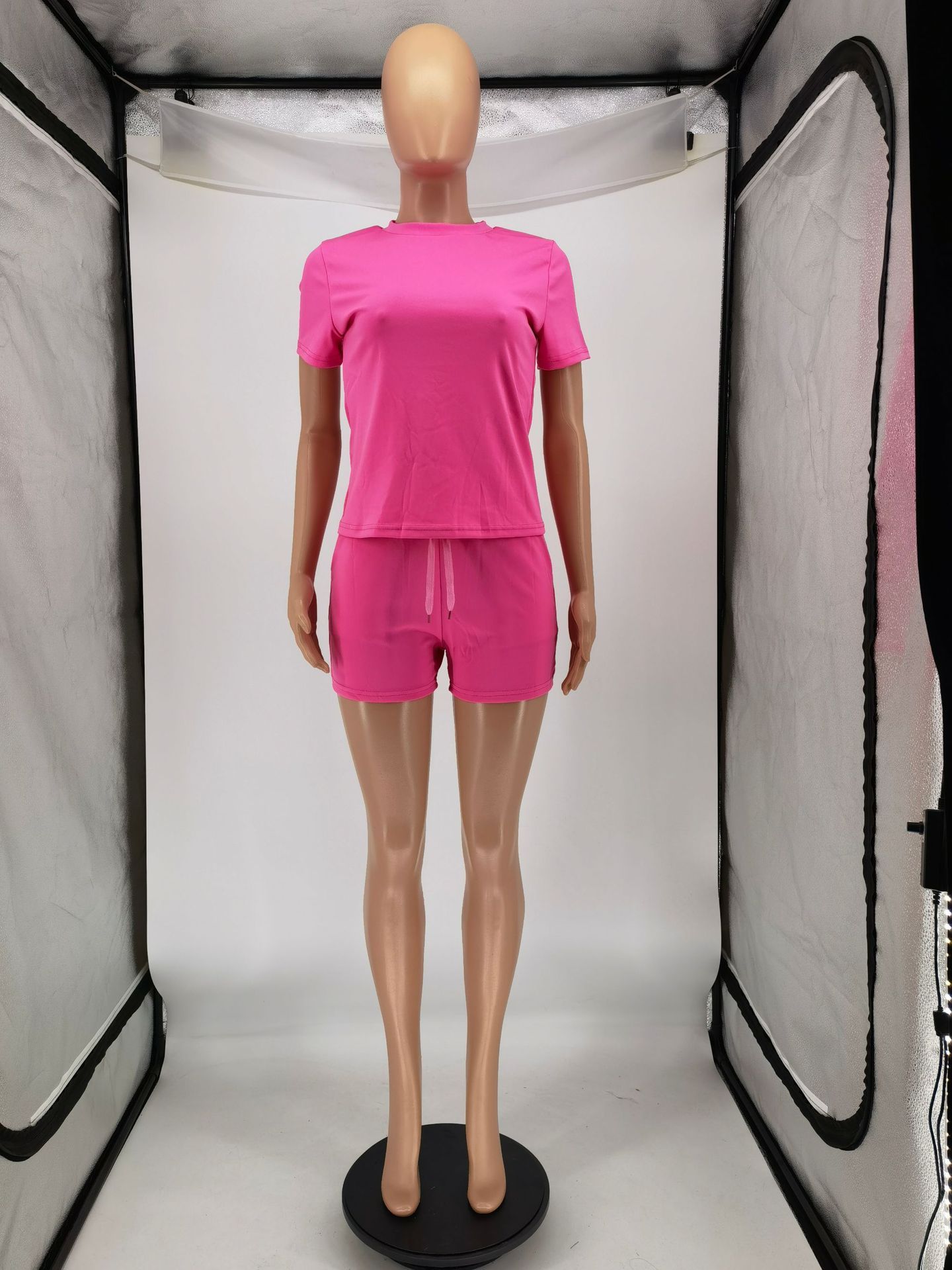 Wholesale Fashion Women Summer Athleisure Solid Color Basic