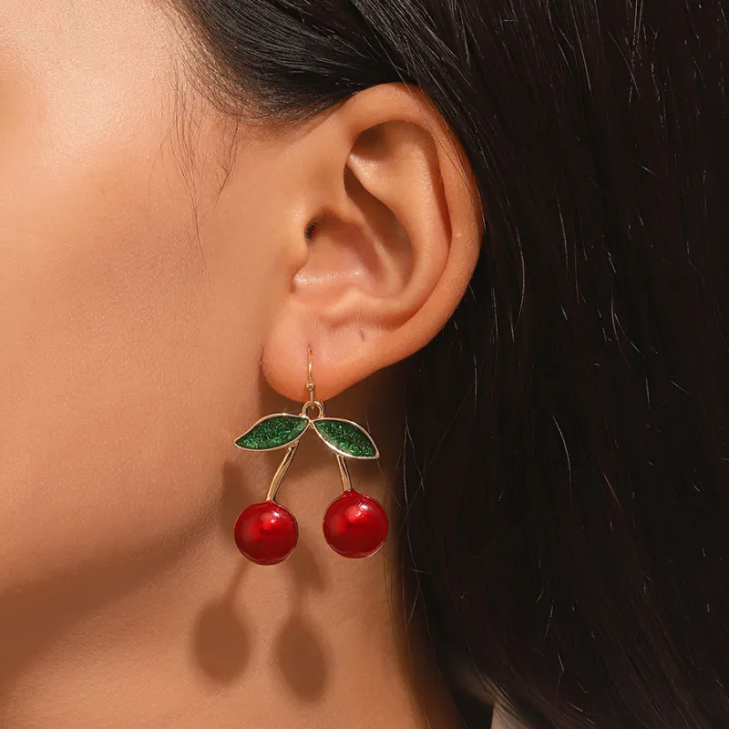 Women's Chic Creative Fruit Cherry Earrings