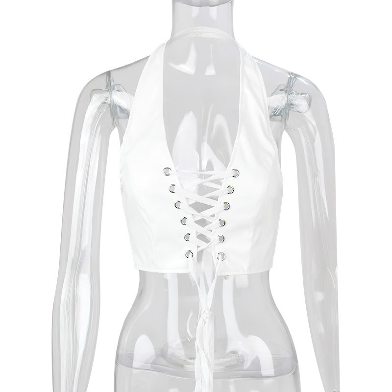 Wholesale Women Sexy Summer Solid Color Bandage Lace-Up