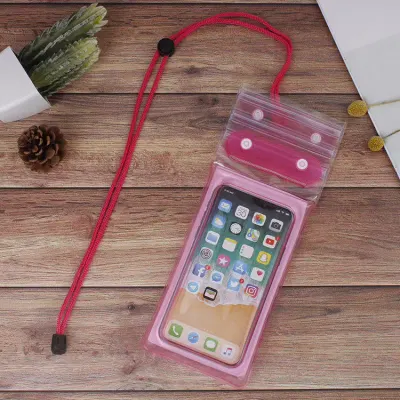 Summer Women Fashion Waterproof Transparent Three-Fold Outdoor Phone Case