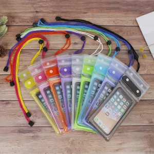 Summer Women Fashion Waterproof Transparent Three-Fold Outdoor Phone Case