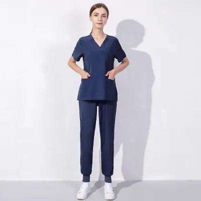 Women Summer Nurse Work Uniform Hand Washing Suit Pants Set