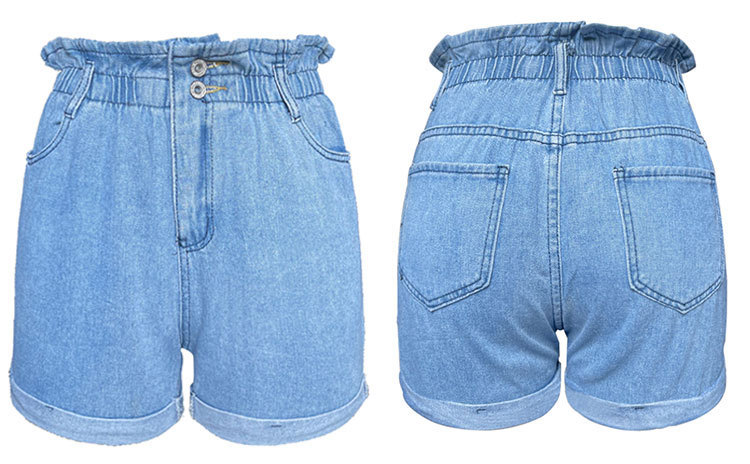 Wholesale Women Fashion Basic Ruffled Double Buttons Denim Wholesale Women Fashion Basic Ruffled Double Buttons Denim