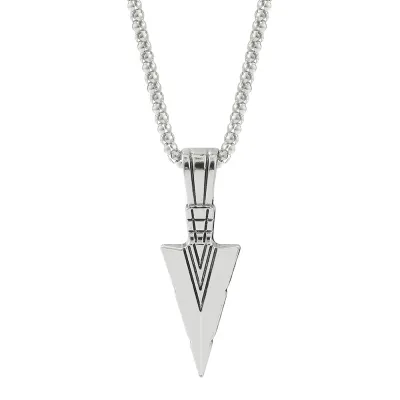 Men's Fashion Retro Triangle Arrow Pendant Necklace