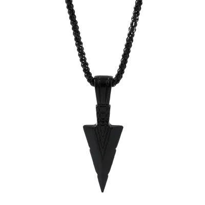 Men's Fashion Retro Triangle Arrow Pendant Necklace