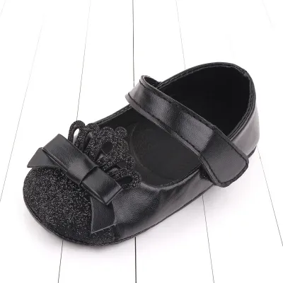 Toddlers Newborn Baby Fashion Girls Glitter Crown Soft Bottom Princess Shoes