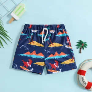 Toddlers Newborn Baby Boys Cartoon Dinosaur Printed Swimwear Shorts