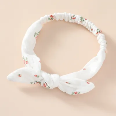 Toddlers Newborn Kid Baby Girls Bowknot Headband Hair Accessories Elastic Wide Solid Color