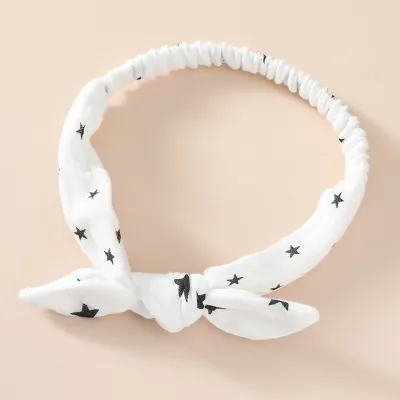 Toddlers Newborn Kid Baby Girls Bowknot Headband Hair Accessories Elastic Wide Solid Color