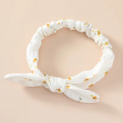 Toddlers Newborn Kid Baby Girls Bowknot Headband Hair Accessories Elastic Wide Solid Color