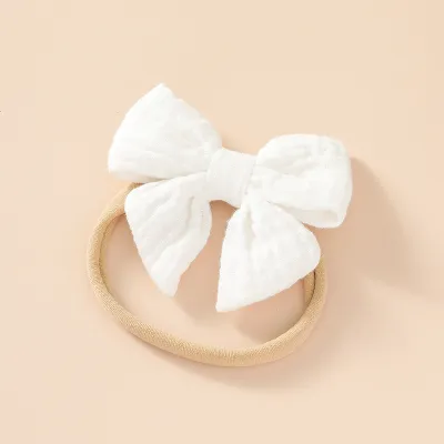 Toddlers Newborn Kid Baby Girls Bowknot Elastic Nylon Soft Headband Hair Accessories