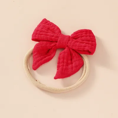 Toddlers Newborn Kid Baby Girls Bowknot Elastic Nylon Soft Headband Hair Accessories