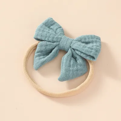 Toddlers Newborn Kid Baby Girls Bowknot Elastic Nylon Soft Headband Hair Accessories