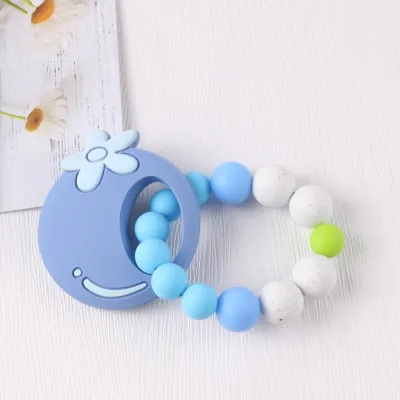 Toddlers Newborn Baby Fashion Cartoon Fruity Silicone Wooden Teething Soothe Toys