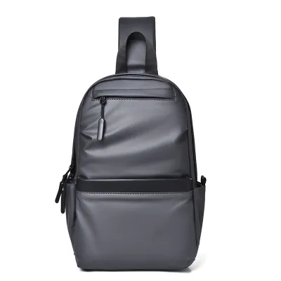 Men's Outdoor Casual Oxford Cloth Chest Bag with Zipper, Urban Simplicity