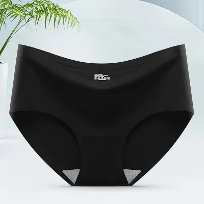 Women's Ice Silk Seamless Mid-Rise Sexy Briefs