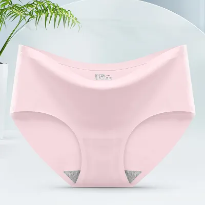 Women's Ice Silk Seamless Mid-Rise Sexy Briefs