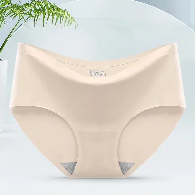 Women's Ice Silk Seamless Mid-Rise Sexy Briefs