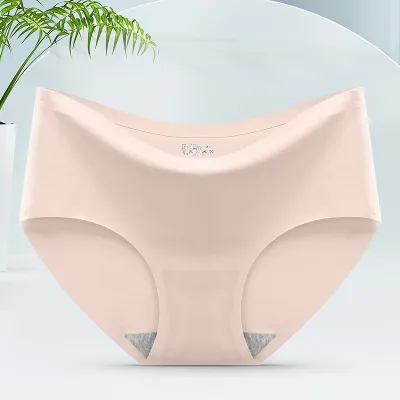 Women's Ice Silk Seamless Mid-Rise Sexy Briefs