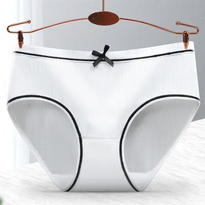 Women's Ribbon Stripe Mid-Rise Panties
