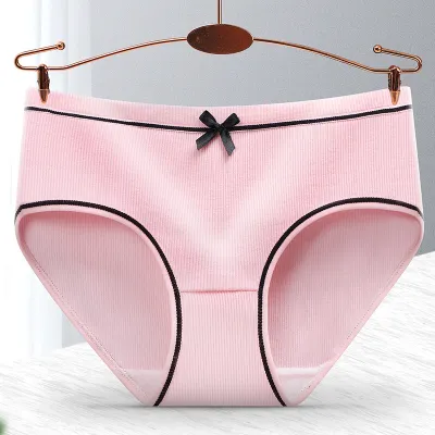 Women's Ribbon Stripe Mid-Rise Panties