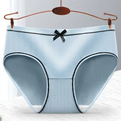 Women's Ribbon Stripe Mid-Rise Panties