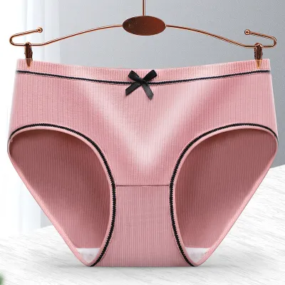 Women's Ribbon Stripe Mid-Rise Panties
