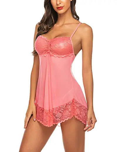 Women's Sexy Lace Camisole Tulle Mesh Pajamas