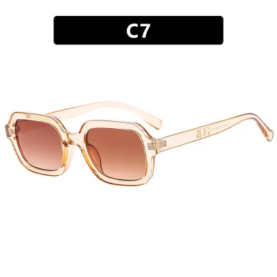 Women Simple Retro Small Frame AC Lens Sunglasses