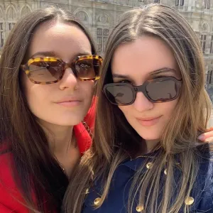 Women Simple Retro Small Frame AC Lens Sunglasses