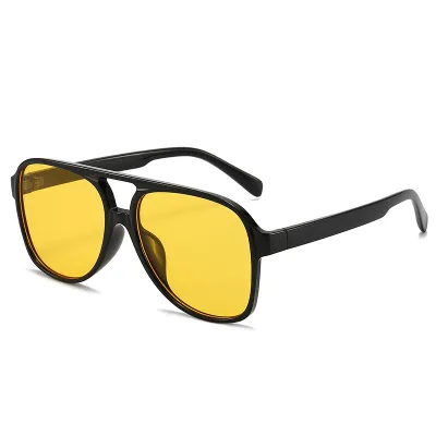 Women Simple Large Frame Oval Sunglasses Anti UV Fashion