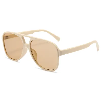 Women Simple Large Frame Oval Sunglasses Anti UV Fashion