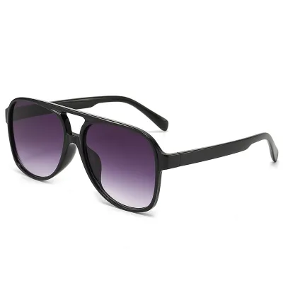Women Simple Large Frame Oval Sunglasses Anti UV Fashion