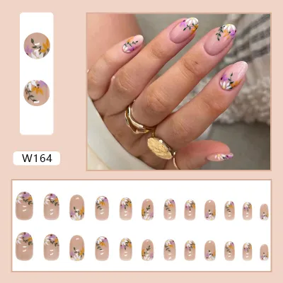 Women's Fashion Colorful Star Stripe Purple Smiley Face Star Cloud Wearable False Nails