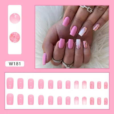 Women's Fashion Colorful Star Stripe Purple Smiley Face Star Cloud Wearable False Nails