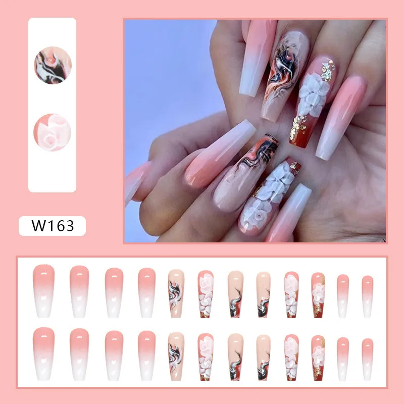Women's Fashion Colorful Star Stripe Purple Smiley Face Star Cloud Wearable False Nails