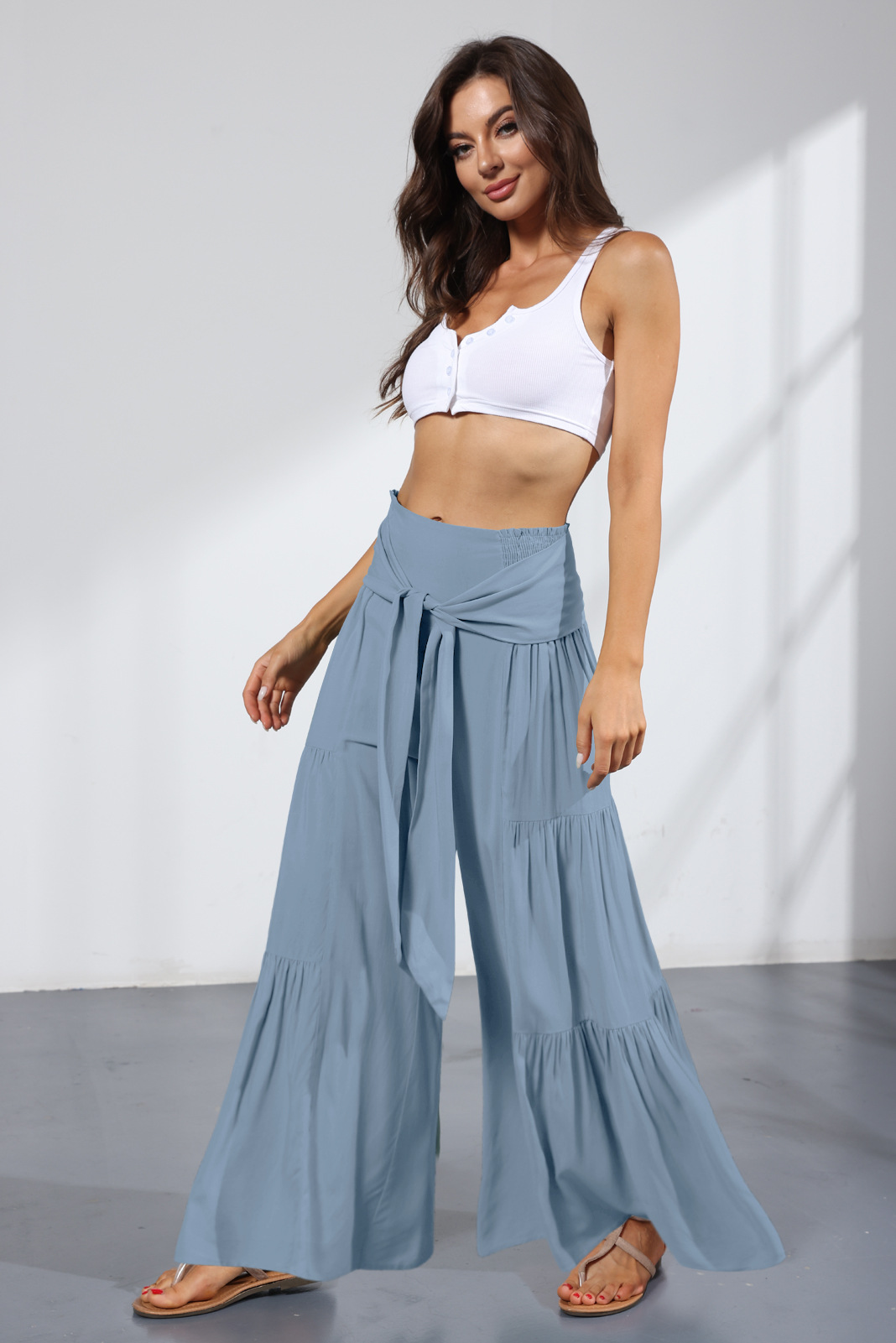 【TWN】24SS★ High Core Wide Nylon Pants NEIWAI ACTIVE X NYCB Sandwashed Modal Cocoon Pants