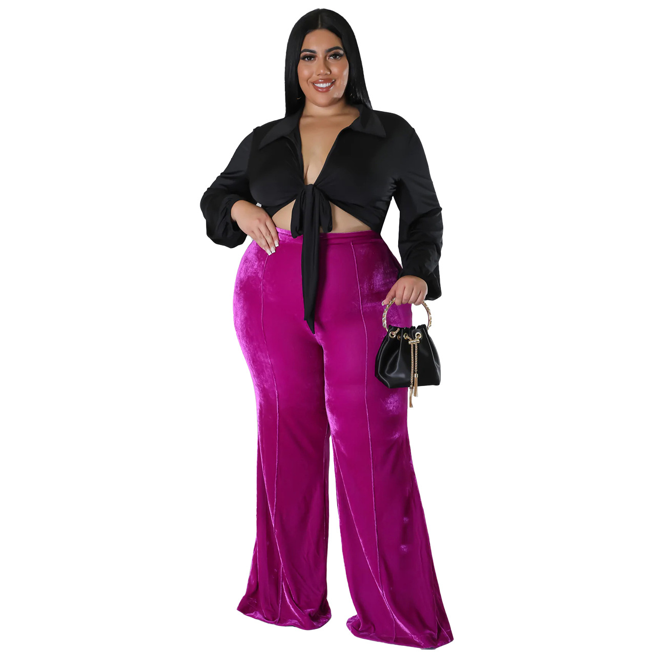 Update more than 179 purple velvet trousers womens super hot
