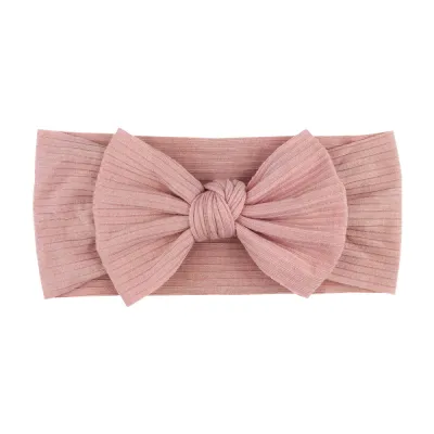 Children Newborn Baby Fashion Girls Solid Color Bow Headband