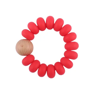 Baby Silicone Beech Beads Bracelet Teether Toy for Kids