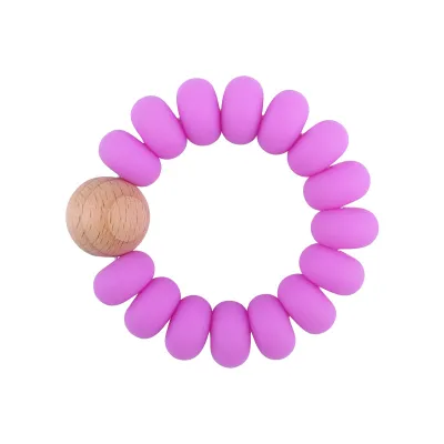 Baby Silicone Beech Beads Bracelet Teether Toy for Kids
