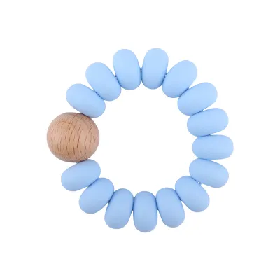 Baby Silicone Beech Beads Bracelet Teether Toy for Kids