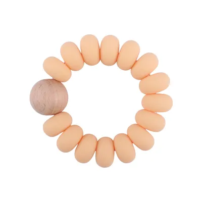 Baby Silicone Beech Beads Bracelet Teether Toy for Kids